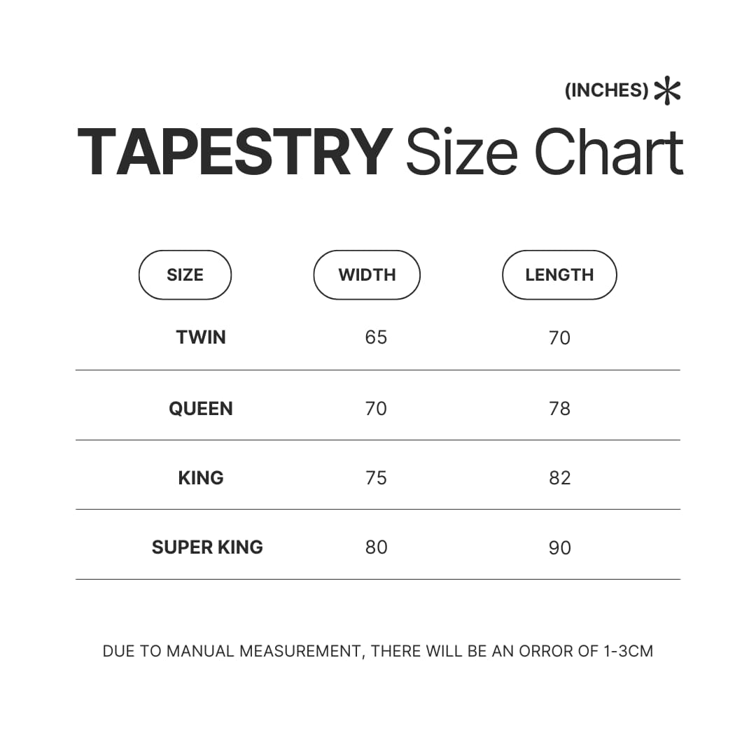 Tapestry Size Chart - Risk Of Rain 2 Store