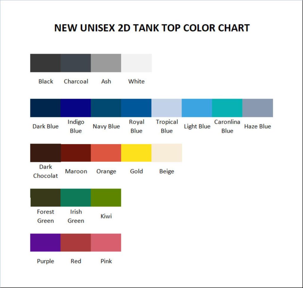 tank top color chart - Risk Of Rain 2 Store